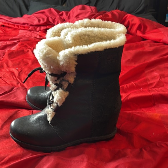 Sorel winter boat all leather with fur - Picture 2 of 9